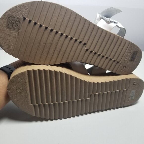 Musse & Cloud Women's White Y2K Chunky Heel Sandals EU 38 US 7 - Picture 5 of 8